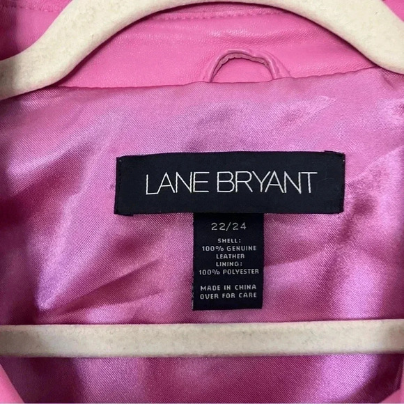 Lane Bryant pink leather Barbiecore jacket 22/24 - Picture 6 of 6